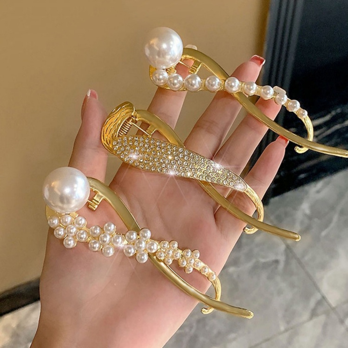 Zarif Glitter inci saç tokası  - Korean Girl Lifestyle incelemesi ve fiyatı