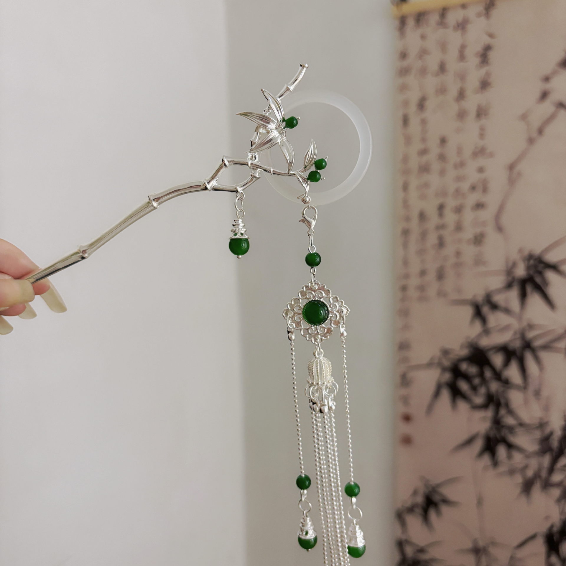 Çin Tarzı Saç Çubuğu Bambu Püs - Hanbok Hair Pin incelemesi ve fiyatı