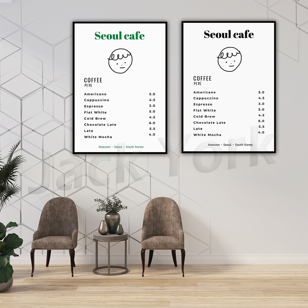 Seul Cafe Baskı Duvar Sanatı Y - South Korea Lifestyle incelemesi ve fiyatı